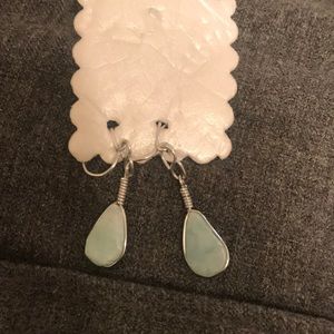 Dangle light blue earrings